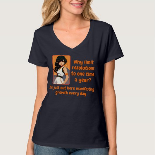Neujahrsresolution: Funny & Confident T-Shirt (Vorderseite)