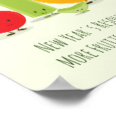 Neujahrsresolution Gesundes Obst und Gemüse Poster (Ecke)