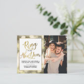 Neujahrsring | Frohes Neues Jahr Foto Feiertagspostkarte (Stehend Vorderseite)