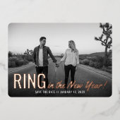 Neujahrsring Save the Date Folieneinladung (Vorderseite)