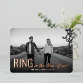 Neujahrsring Save the Date Folieneinladung (Stehend vorne)