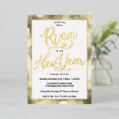 Neujahrsring | Silvester Party Real Folieneinladung (Stehend vorne)