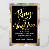 Neujahrsring | Silvester Party Real Folieneinladung (Vorderseite)