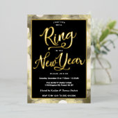 Neujahrsring | Silvester Party Real Folieneinladung (Stehend vorne)