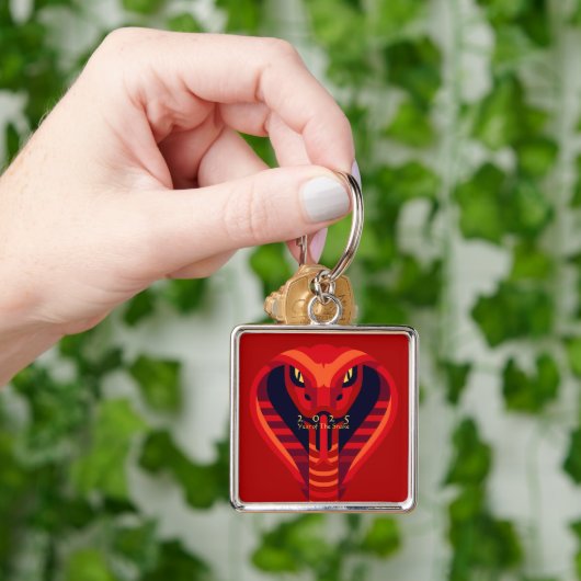 Neujahrsschlange in China 2025 MSqK01 Schlüsselanhänger (Hand)