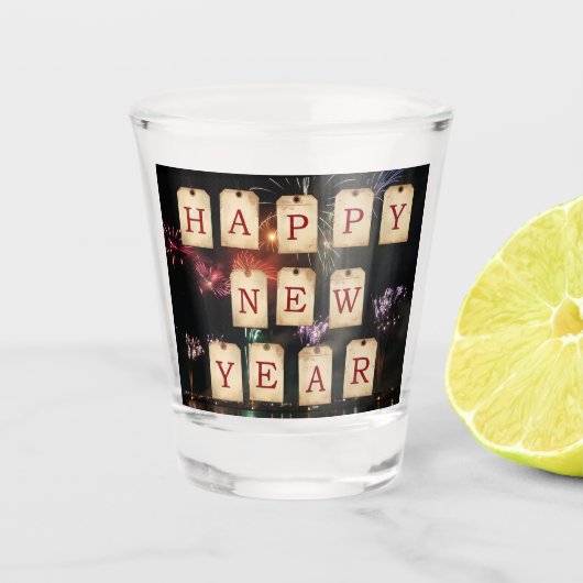 Neujahrsschussglas Schnapsglas (Vorderseite)