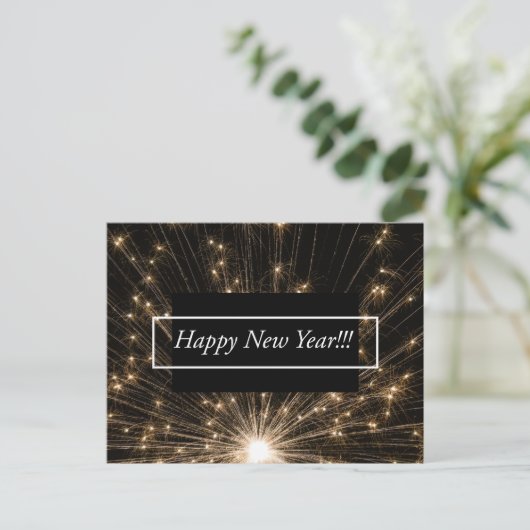 Neujahrsspinzen Feiertagspostkarte (Stehend Vorderseite)