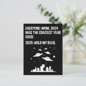 Neujahrstag 2025 postkarte (Stehend Vorderseite)