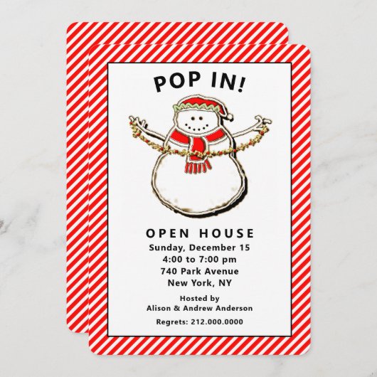 Neujahrstag Einladung (Vorne/Hinten)