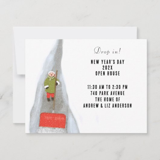 Neujahrstag Einladung (Vorderseite)