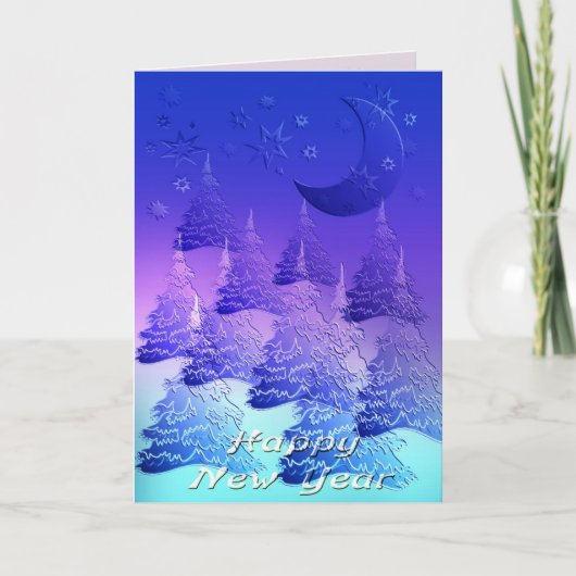 Neujahrstag Feiertagskarte (Vorderseite)