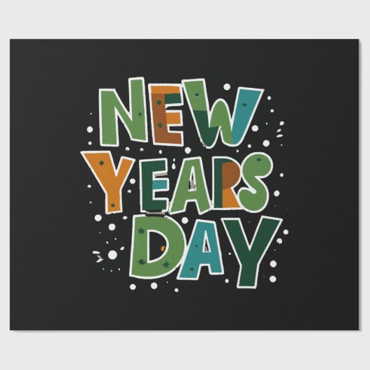 Neujahrstag Geschenkpapier (Flach)
