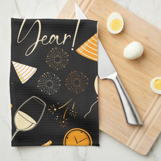 Neujahrstag Geschirrtuch (Viertel Falte)