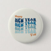 Neujahrstag Glück für das neue Jahr Button (Vorderseite)