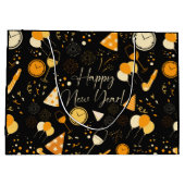 Neujahrstag Große Geschenktüte (Rückseite)