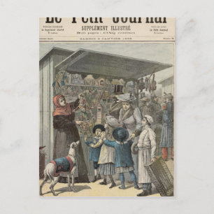 Neujahrstag in Paris Feiertagspostkarte