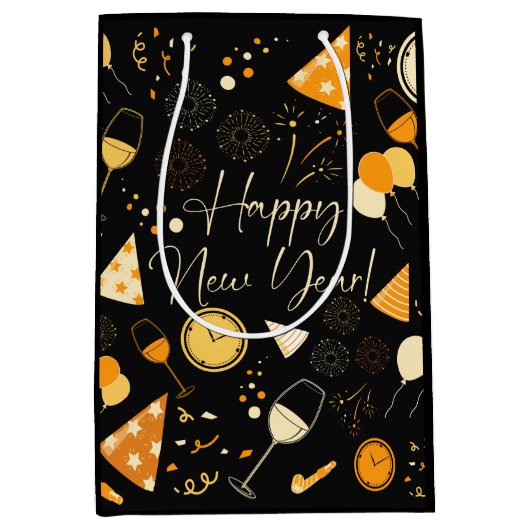 Neujahrstag Mittlere Geschenktüte (Vorderseite)
