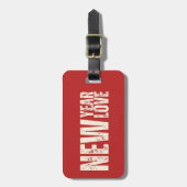 Neujahrstag - Neue Liebe Gepäckanhänger (Vorderseite vertikal)