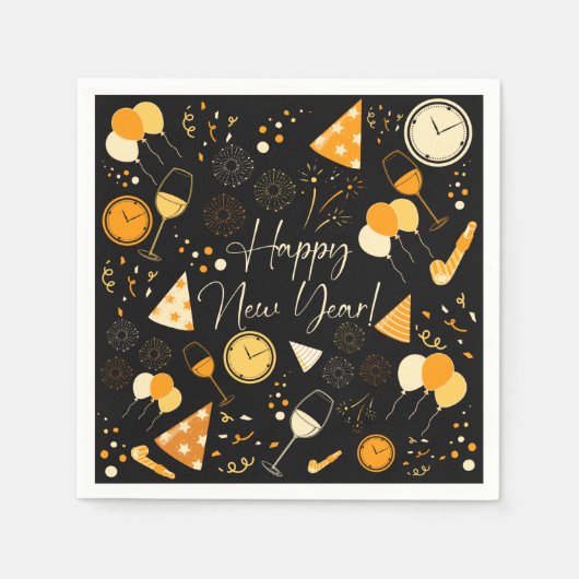 Neujahrstag Serviette (Vorderseite)