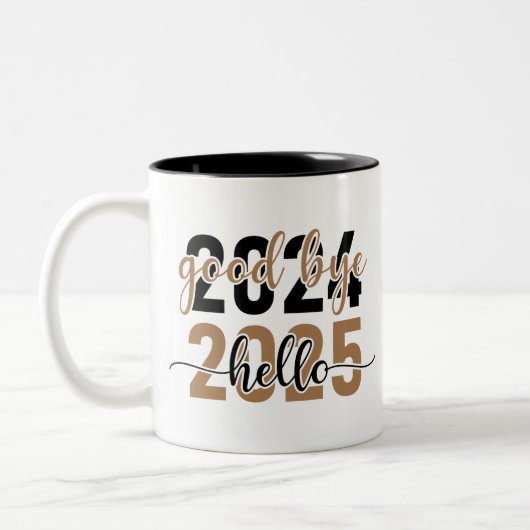 Neujahrstag Zweifarbige Tasse (Links)