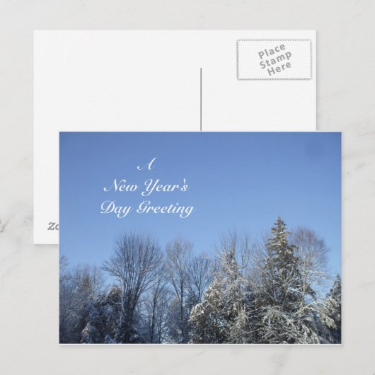 Neujahrstagung Feiertagspostkarte (Vorne/Hinten)