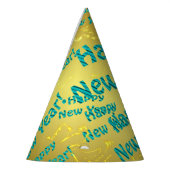 Neujahrstext in Goldpapier-Hut Partyhütchen (Links)