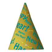 Neujahrstext in Goldpapier-Hut Partyhütchen (Rechts)