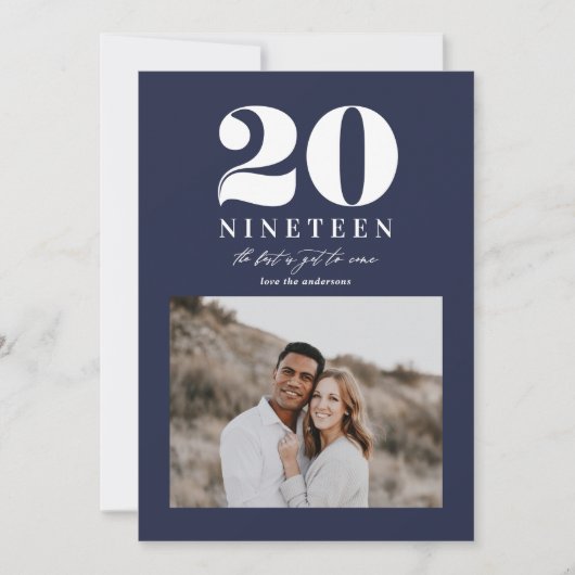 Neujahrstypografie Feiertagskarte (Vorderseite)