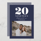 Neujahrstypografie Feiertagskarte (Vorne/Hinten)