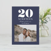 Neujahrstypografie Feiertagskarte (Stehend Vorderseite)