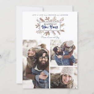 Neujahrsurlaub   Botanisch   Postkarte