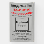 Neujahrsverkauf auf grauem Banner (Vertikal)