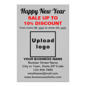 Neujahrsverkauf auf grauem Foto (Vorne)