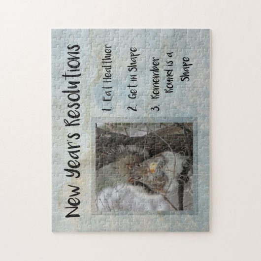 Neujahrsvorsätze Eichhörnchen-Jigsaw-Puzzle Puzzle (Vertikal)