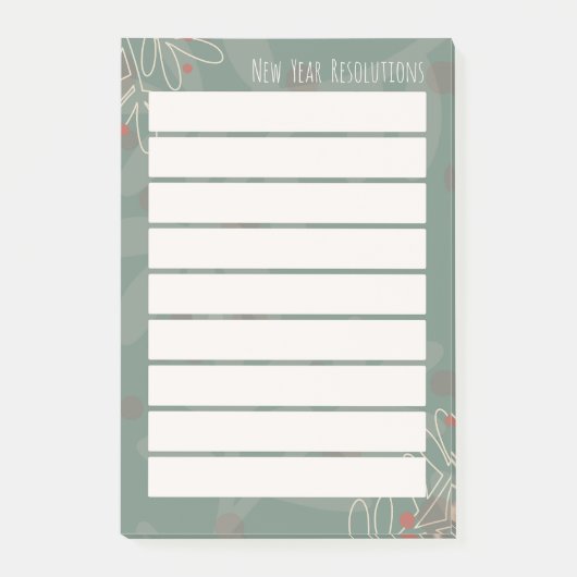 Neujahrsvorsätze Post-it Klebezettel (Vorderseite)