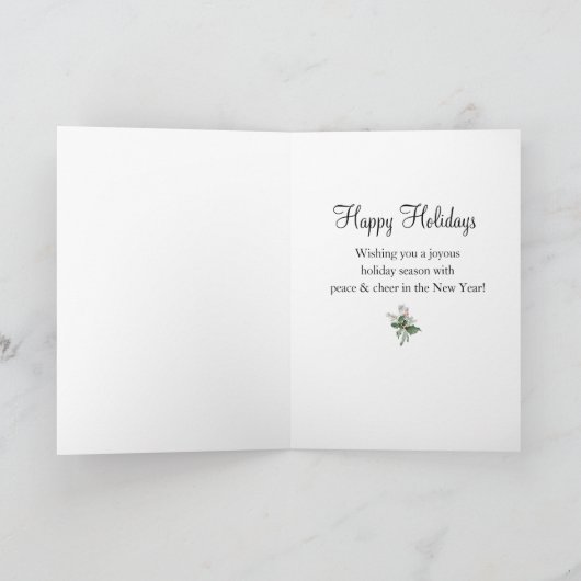 Neujahrsweihnachtswald im Unternehmen Feiertagskarte (Innenseite)