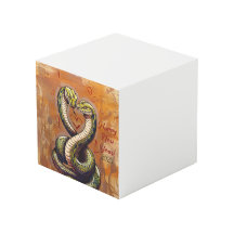 Neujahrswunsch für die Liebe 2025 Holzschlange