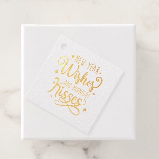 Neujahrswünsche und Mitternachtsküsse Geschenkanhänger (Mit Box)