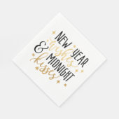 Neujahrswünsche und Mitternachtsküsse Serviette (Ecke)