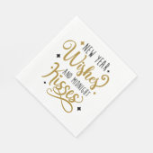 Neujahrswünsche und Mitternachtsküsse Serviette (Ecke)