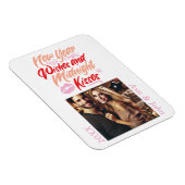 Neujahrswünsche und Mitternachtsküsse-Skript-Foto Magnet (Rechte Seite)