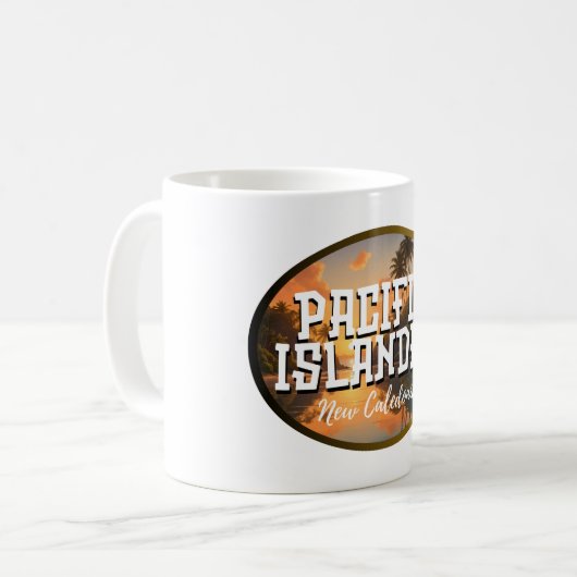 Neukaledonia Pacific Islander Kaffeetasse (Vorderseite Links)
