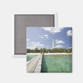 Neukaledonien, Amedee Islet. Amedee Islet Pier. Magnet (Vorderseite/Rückseite)