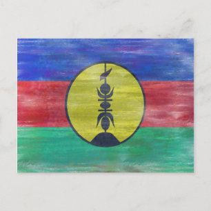 Neukaledonien leidet unter der Flagge Neukaledonie Postkarte