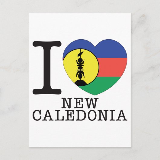 Neukaledonien Liebe v2 Postkarte (Vorderseite)