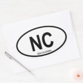 Neukaledonien "NC" Ovaler Aufkleber (Umschlag)