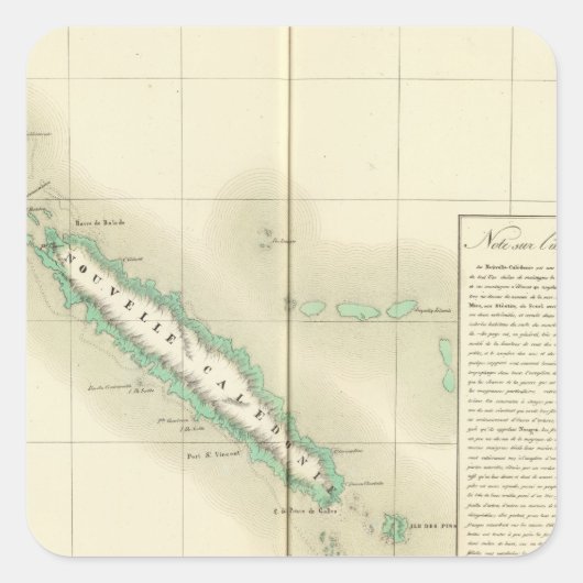 Neukaledonien Ozeanien Nr. 46 Quadratischer Aufkleber (Vorderseite)