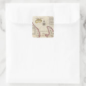 Neukaledonien Quadratischer Aufkleber (Tasche)