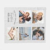 Neulich vermählt unser erstes Weihnachtsfest zusam Fleecedecke (Vorderseite (Horizontal))