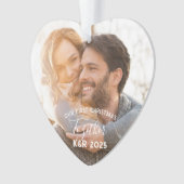 Neulich vermählt unser erstes Weihnachtsfest zusam Ornament (Vorderseite)